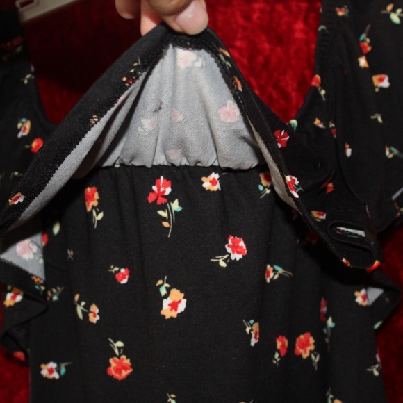 Floral Printed Black Body Suit - Picture 5 of 8